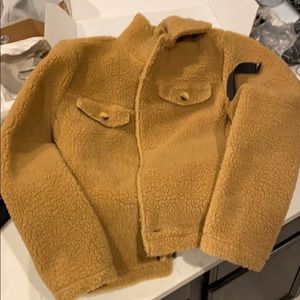 Nohow XL SHEARLING SKINNY JACKET IN CAMEL